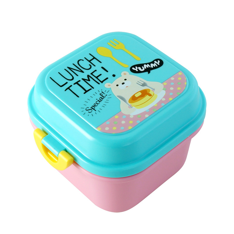 Image of Bangduo Kids' Bear Cartoon Lunch Box – Microwave-Safe (501–800ml)