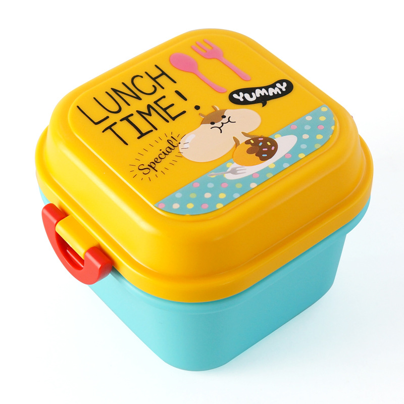 Image of Bangduo Kids' Bear Cartoon Lunch Box – Microwave-Safe (501–800ml)