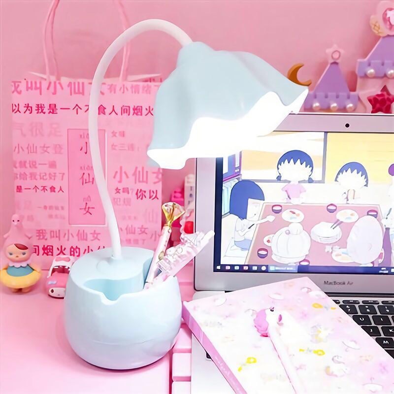 Image of LED Eye Protection Desk Lamp with Pen Holder — Student Study & Reading Lamp