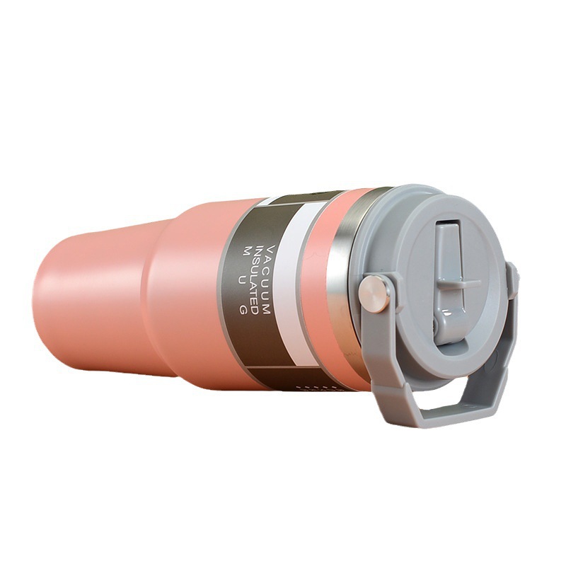 Image of Cross-border portable 850ml car cup stainless steel vacuum suction cup outdoor car ice pack thermos mug