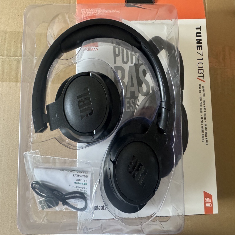 Image of JBL T710NC-Compatible Wireless Bluetooth Headphones | Noise-Cancelling Over-Ear Headset for Mobile & PC | 5.3 Bluetooth Stereo with Mic