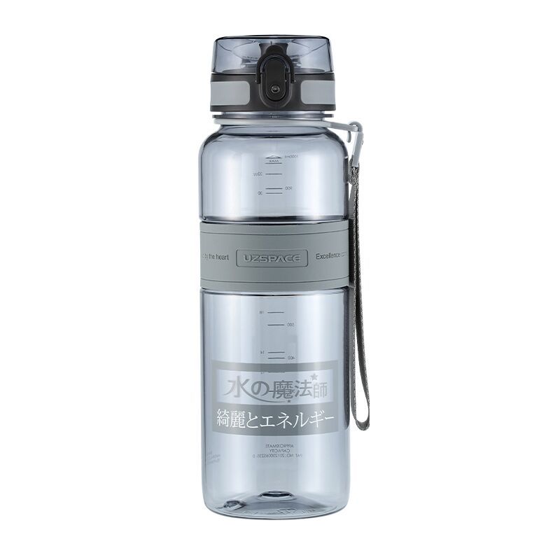 Image of Excellent large capacity sports water cup men's fitness anti-fall outdoor cup children's plastic elementary school driver travel water bottle