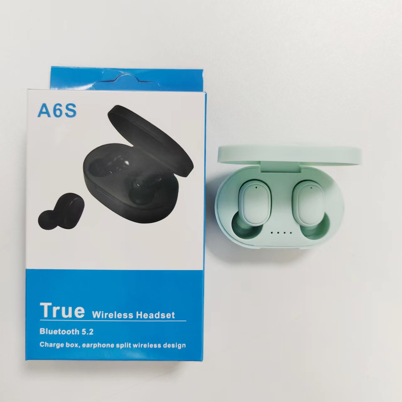 Image of A6S Bluetooth Headphones Cross-border Hot Macaron Bluetooth 5.3 Wireless TWS Earbuds Sports Mini New Headphones