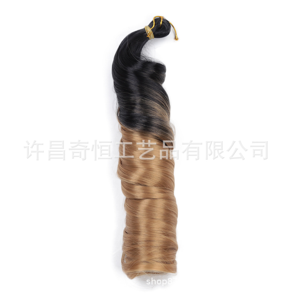 Image of 24-Inch Silky French Tube Braided Ponytail – Big Wave Synthetic Hair Extension with Hairband