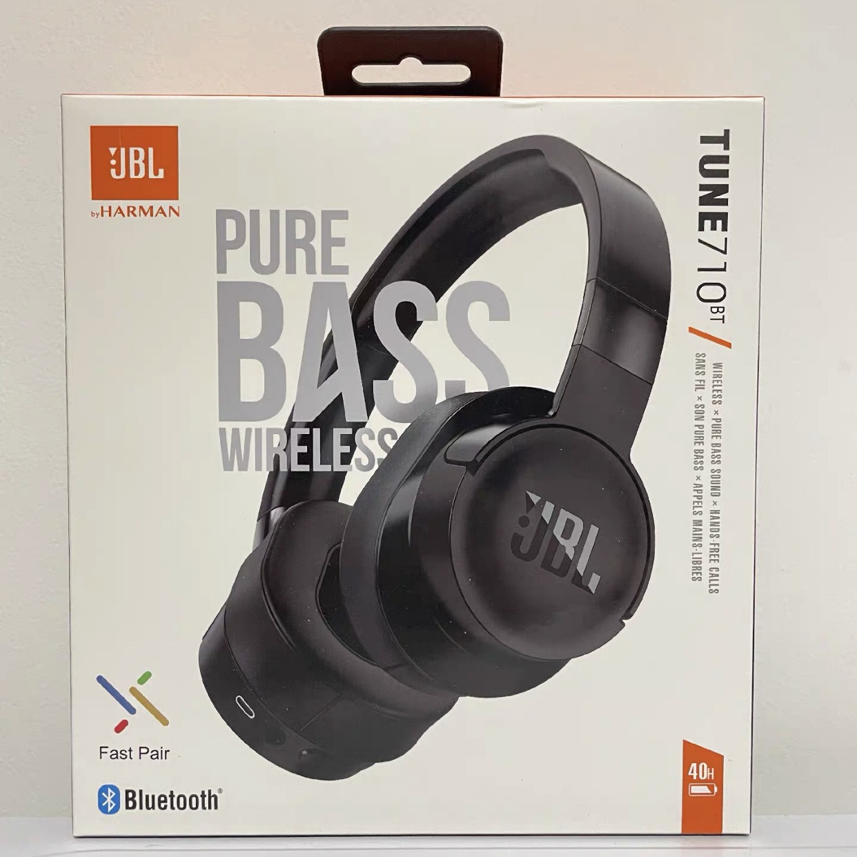 JBL T710NC-Compatible Wireless Bluetooth Headphones | Noise-Cancelling Over-Ear Headset for Mobile & PC | 5.3 Bluetooth Stereo with Mic