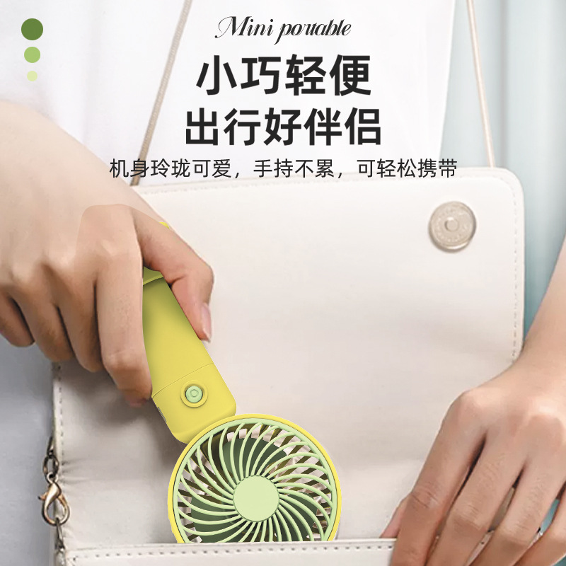 Image of Lechang Mini Foldable USB Fan||Handheld small fan USB folding portable mini rechargeable