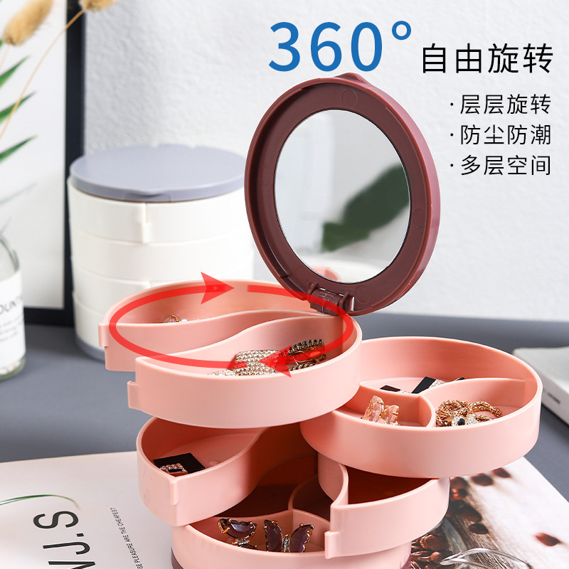 Image of Rotating Multi-Layer Jewelry Storage Box (Model A302)