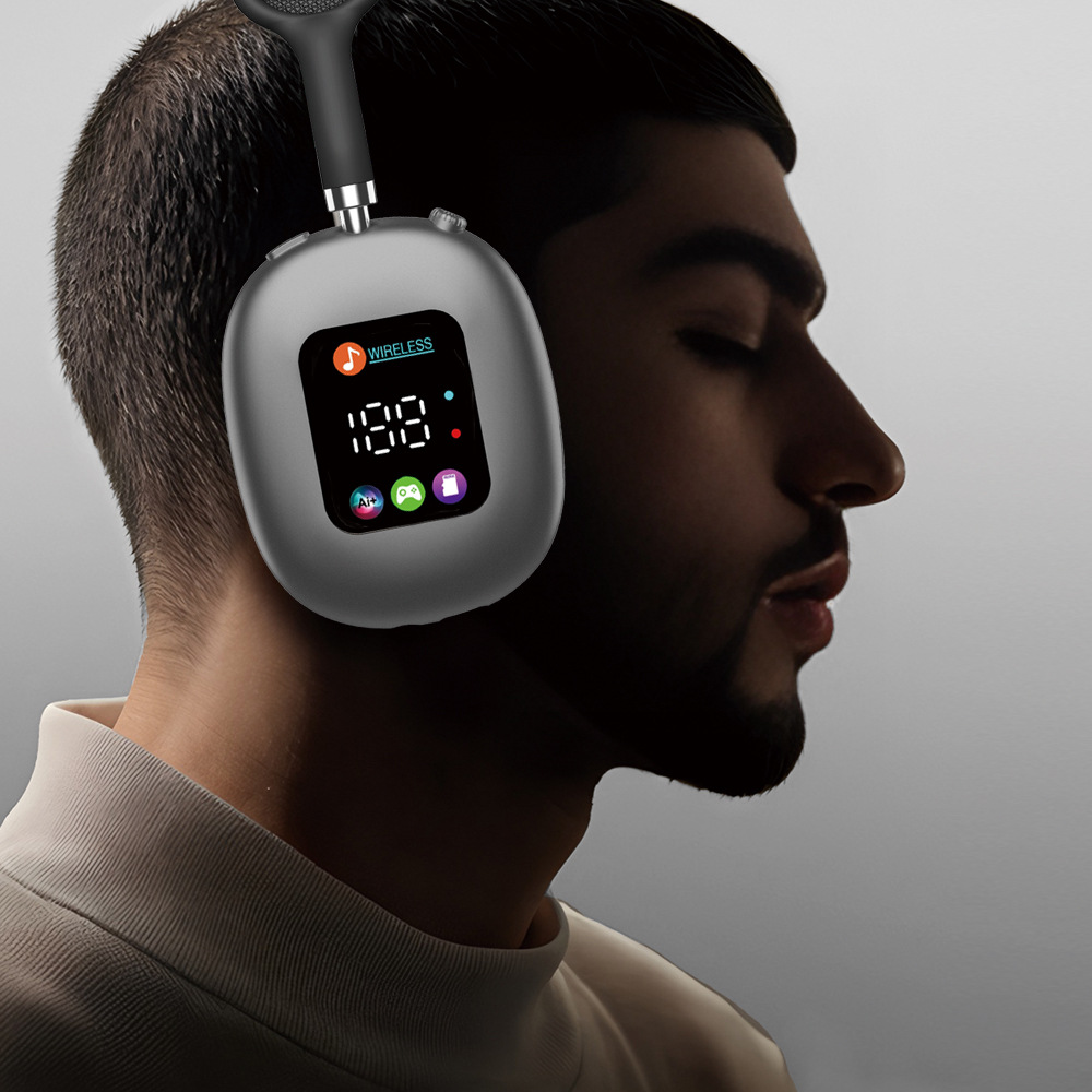 AKZ MAX600 Wireless Bluetooth Headphones – Custom-Molded with RGB Display