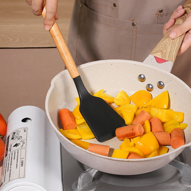 Image of 19-Piece Silicone Kitchenware Set – Non-Stick Utensil Set with Double-Barrel Knife | Model XB19