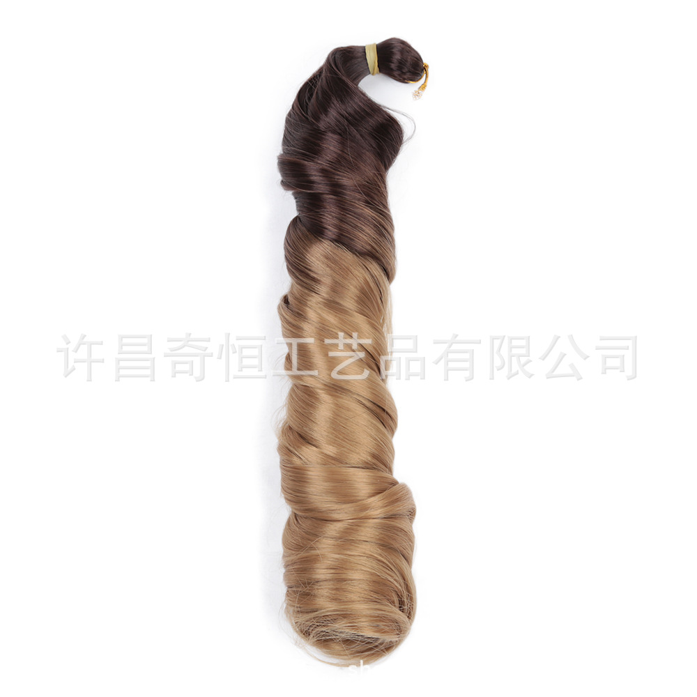 Image of 24-Inch Silky French Tube Braided Ponytail – Big Wave Synthetic Hair Extension with Hairband