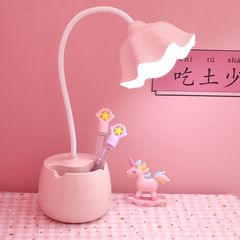 LED Eye Protection Desk Lamp with Pen Holder — Student Study & Reading Lamp