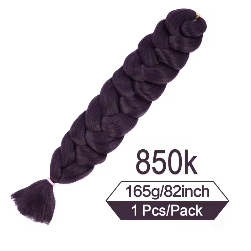 Image of Ready Stock 82 Inch Xpression Jumbo Braiding Hair African Black Synthetic Long Braids