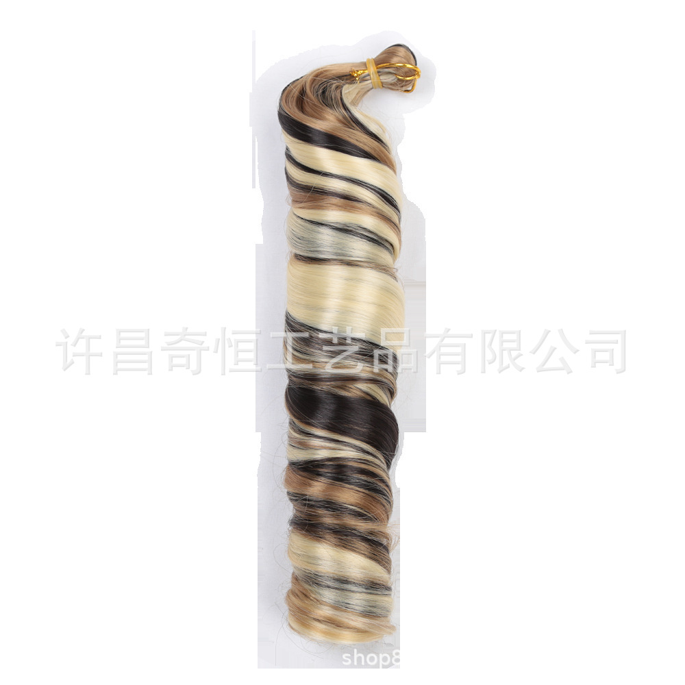 Image of 24-Inch Silky French Tube Braided Ponytail – Big Wave Synthetic Hair Extension with Hairband