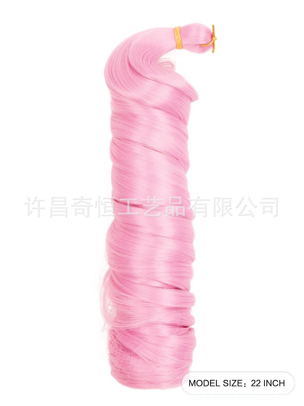 Image of 24-Inch Silky French Tube Braided Ponytail – Big Wave Synthetic Hair Extension with Hairband