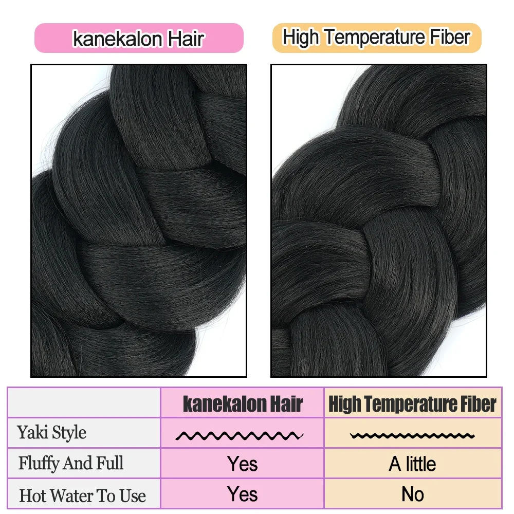 Image of Ready Stock 82 Inch Xpression Jumbo Braiding Hair African Black Synthetic Long Braids