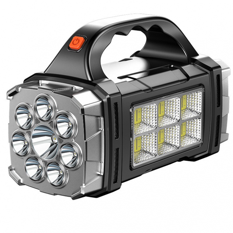 Image of Solar COB LED Searchlight — Portable Multi-Function Flashlight & Outdoor Lamp