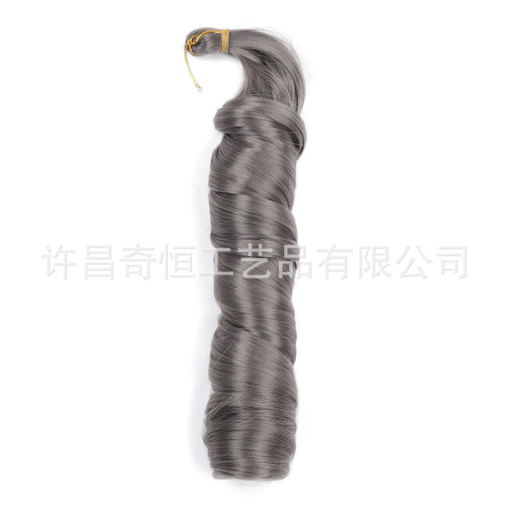 Image of 24-Inch Silky French Tube Braided Ponytail – Big Wave Synthetic Hair Extension with Hairband