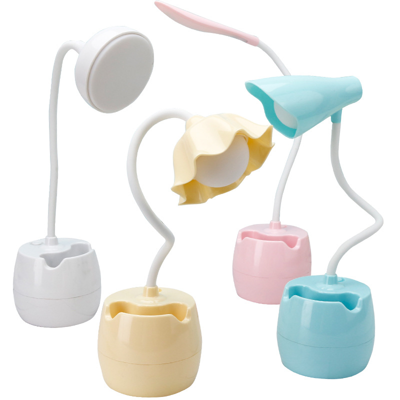 Image of LED Eye Protection Desk Lamp with Pen Holder — Student Study & Reading Lamp