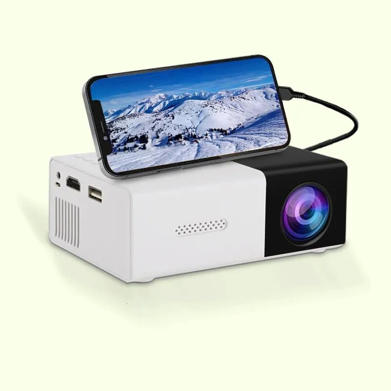 YG300 Mini Portable Projector — 4K Supported HD Home & Kids Projector