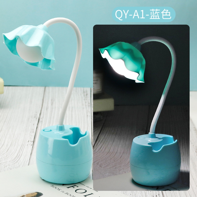 Image of LED Eye Protection Desk Lamp with Pen Holder — Student Study & Reading Lamp