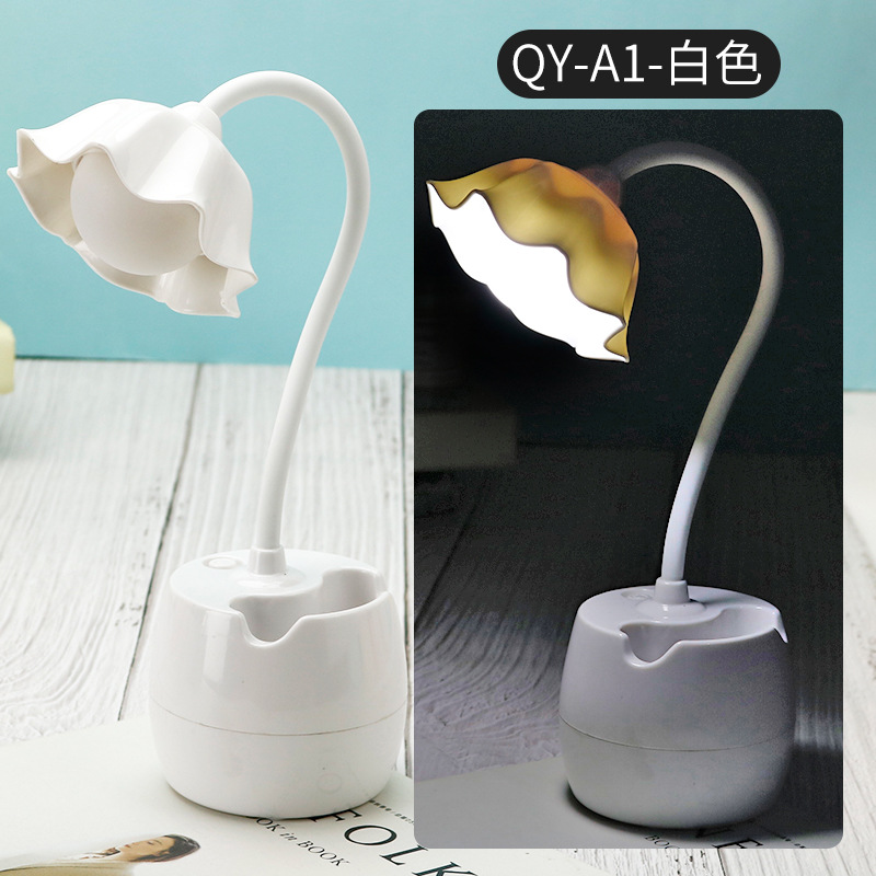 Image of LED Eye Protection Desk Lamp with Pen Holder — Student Study & Reading Lamp