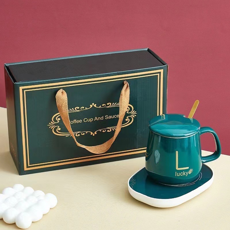 Image of 55°C Constant Temperature Ceramic Cup with Automatic Heating Coaster