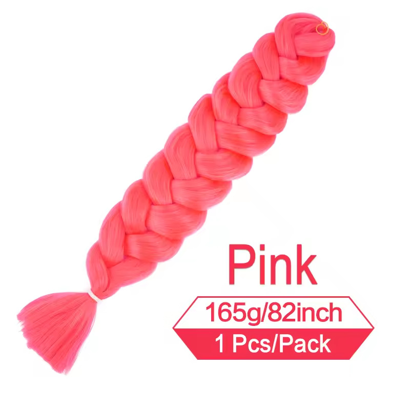 Image of Ready Stock 82 Inch Xpression Jumbo Braiding Hair African Black Synthetic Long Braids