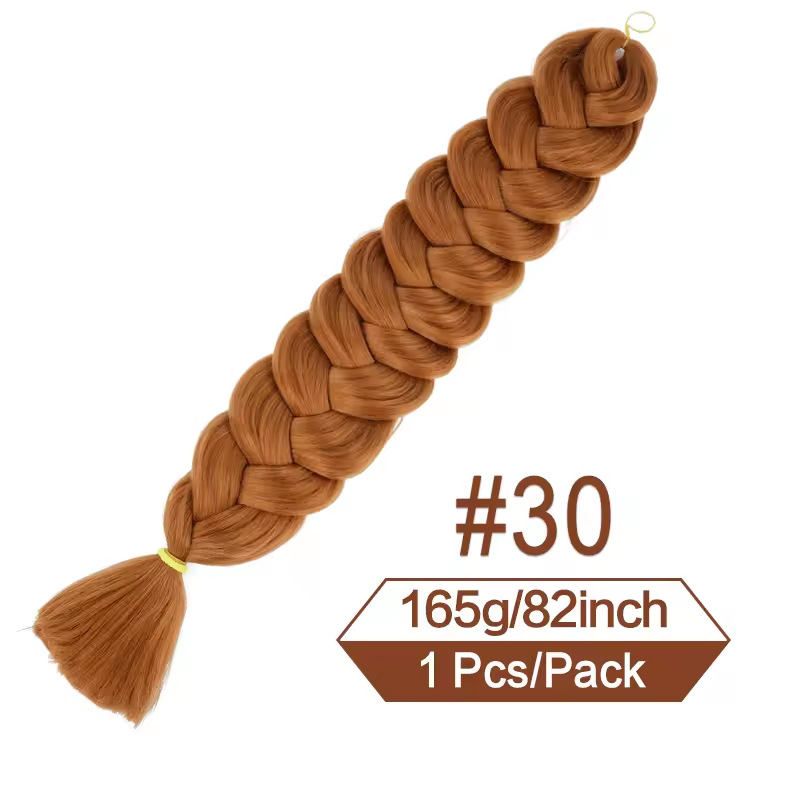 Image of Ready Stock 82 Inch Xpression Jumbo Braiding Hair African Black Synthetic Long Braids