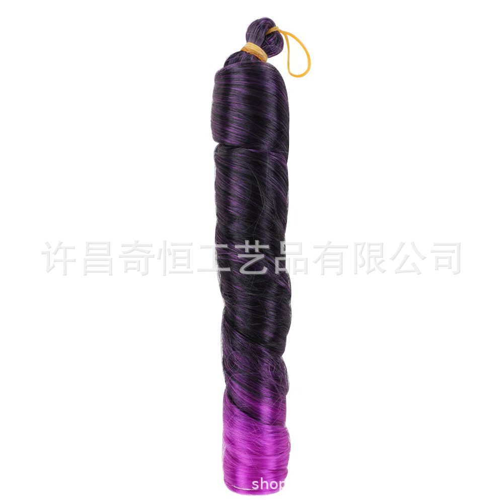 Image of 24-Inch Silky French Tube Braided Ponytail – Big Wave Synthetic Hair Extension with Hairband