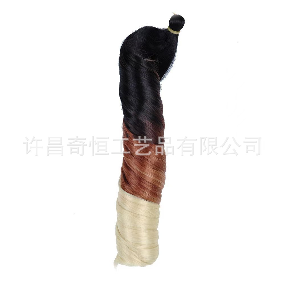 Image of 24-Inch Silky French Tube Braided Ponytail – Big Wave Synthetic Hair Extension with Hairband