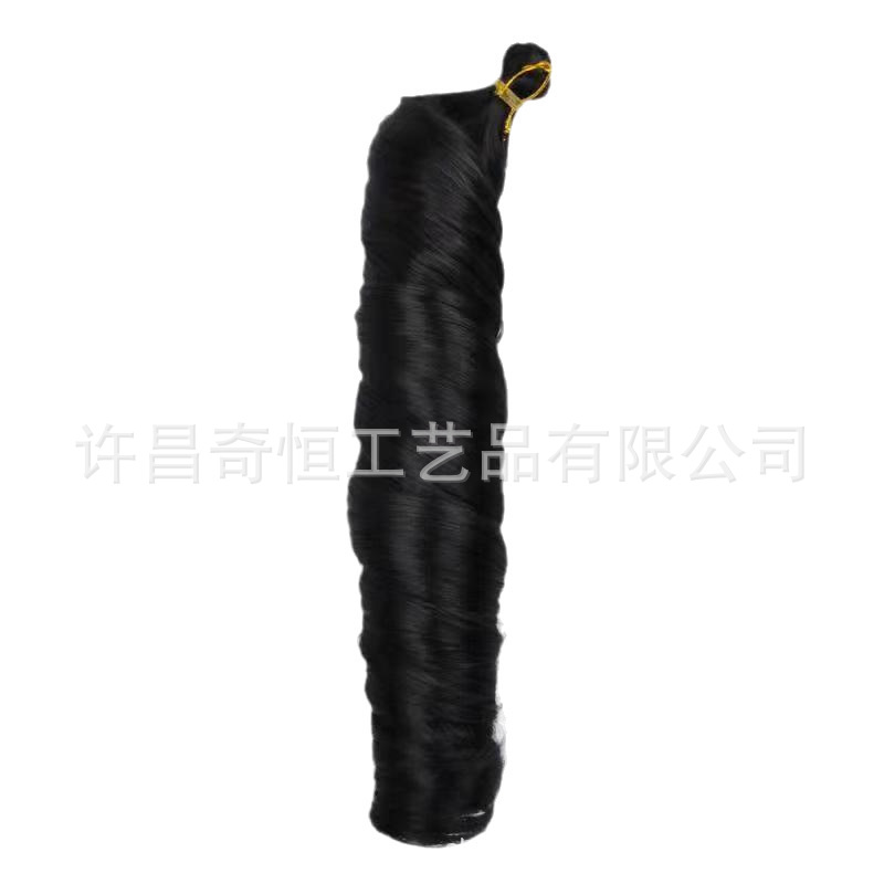 Image of 24-Inch Silky French Tube Braided Ponytail – Big Wave Synthetic Hair Extension with Hairband