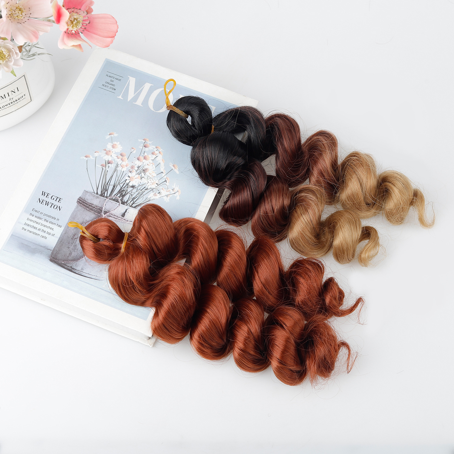 12-Inch Italian Curly Crochet Braids Hair Extensions – Soft & Lightweight Synthetic Hair for Women