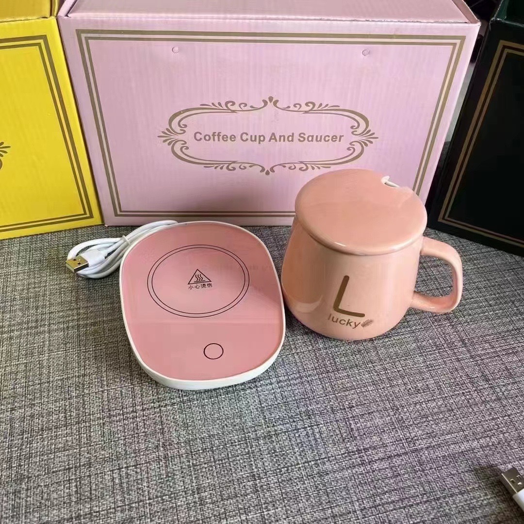 Image of 55°C Constant Temperature Ceramic Cup with Automatic Heating Coaster