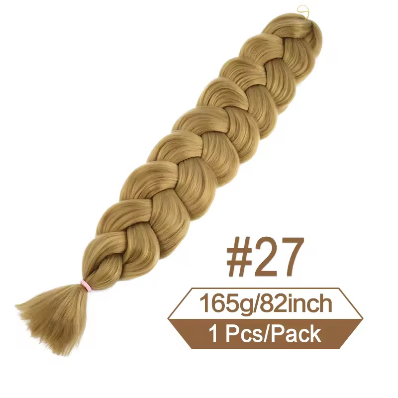 Image of Ready Stock 82 Inch Xpression Jumbo Braiding Hair African Black Synthetic Long Braids