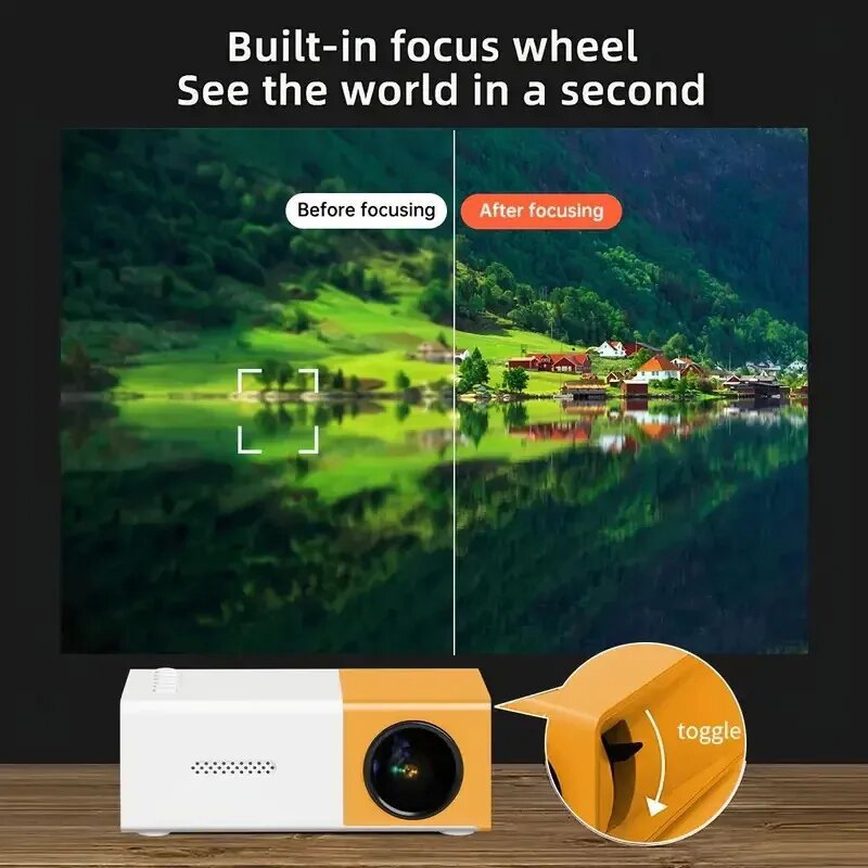 Image of YG300 Mini Portable Projector — 4K Supported HD Home & Kids Projector