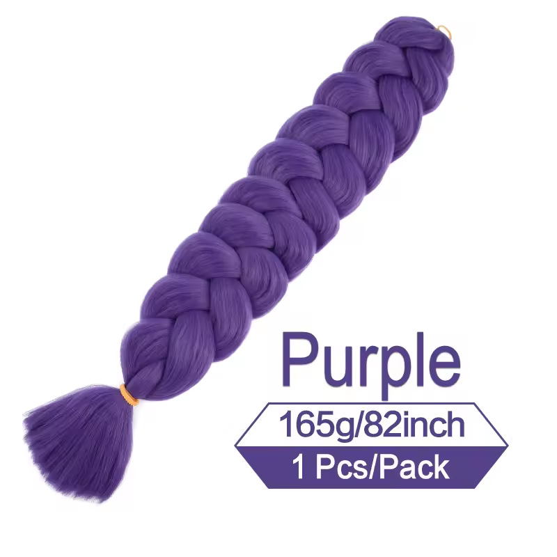 Image of Ready Stock 82 Inch Xpression Jumbo Braiding Hair African Black Synthetic Long Braids