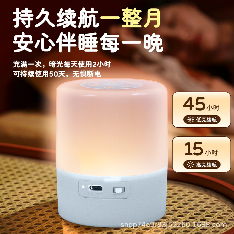 Image of Aurora Orange Rechargeable Touch LED Night Light — Bedside, Desk & Atmosphere Lamp