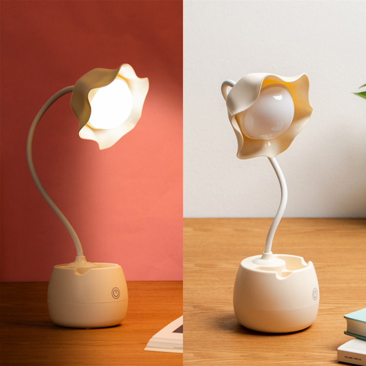 Image of LED Eye Protection Desk Lamp with Pen Holder — Student Study & Reading Lamp