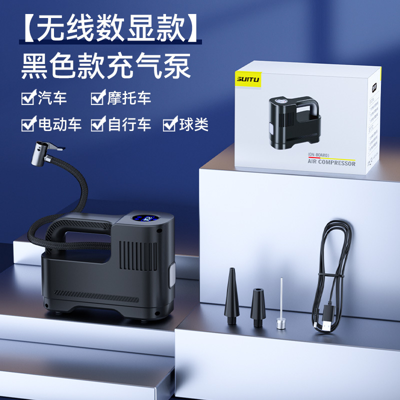 Image of Portable Multifunctional Car Inflator | Tire Pump & Air Compressor 