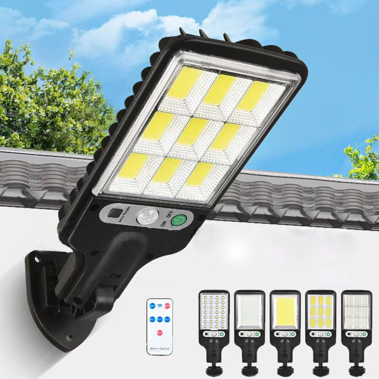 Image of Solar LED Street & Garden Light with Motion Sensor & Remote Control