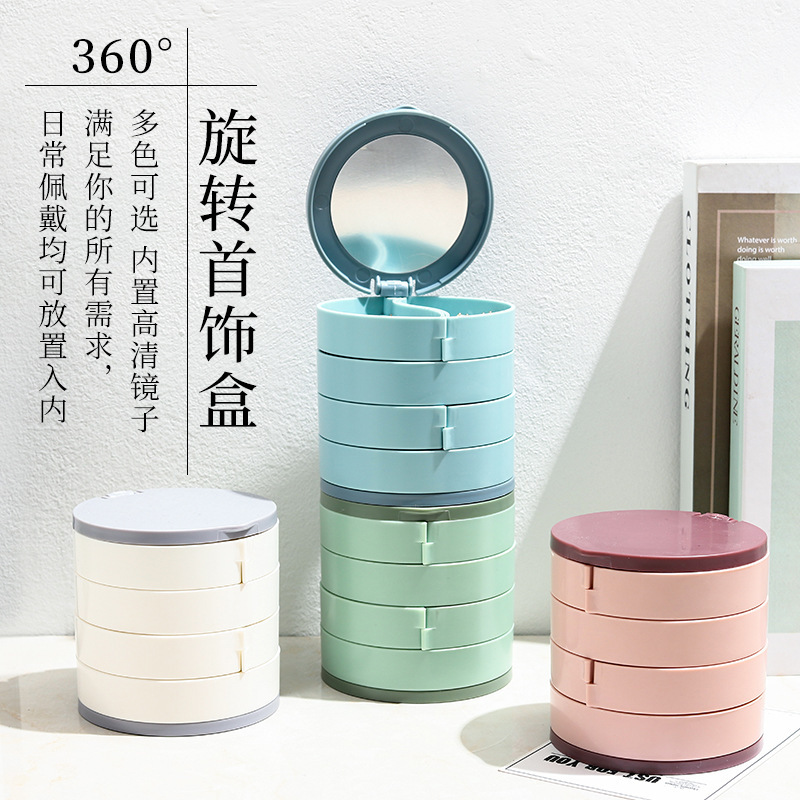 Image of Rotating Multi-Layer Jewelry Storage Box (Model A302)