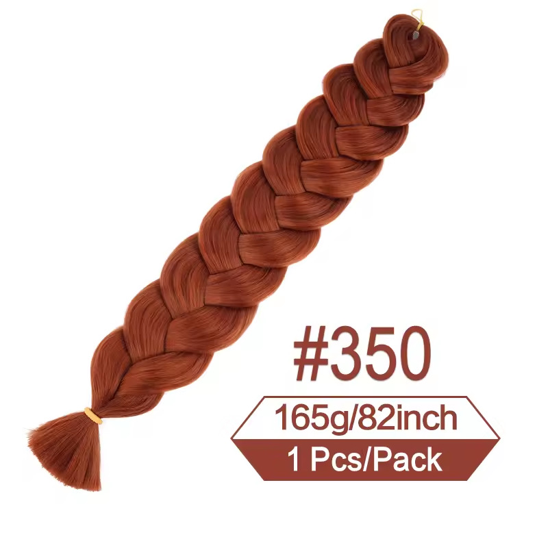 Image of Ready Stock 82 Inch Xpression Jumbo Braiding Hair African Black Synthetic Long Braids