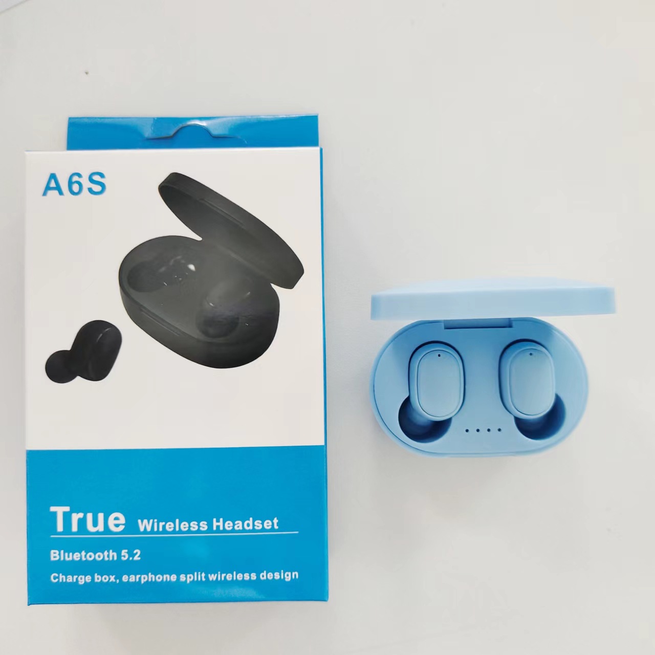 Image of A6S Bluetooth Headphones Cross-border Hot Macaron Bluetooth 5.3 Wireless TWS Earbuds Sports Mini New Headphones