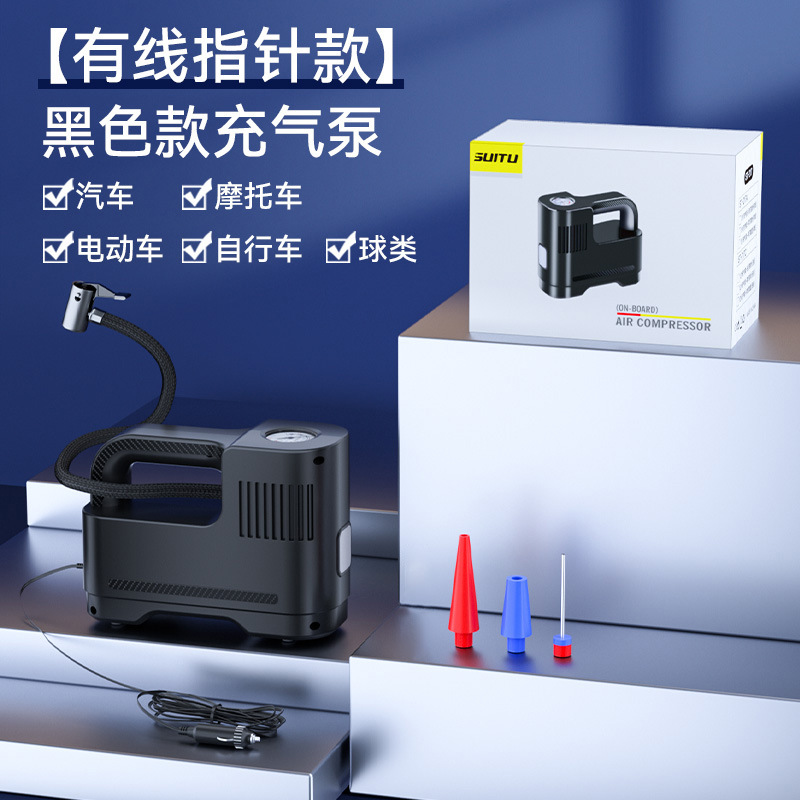 Image of Portable Multifunctional Car Inflator | Tire Pump & Air Compressor 