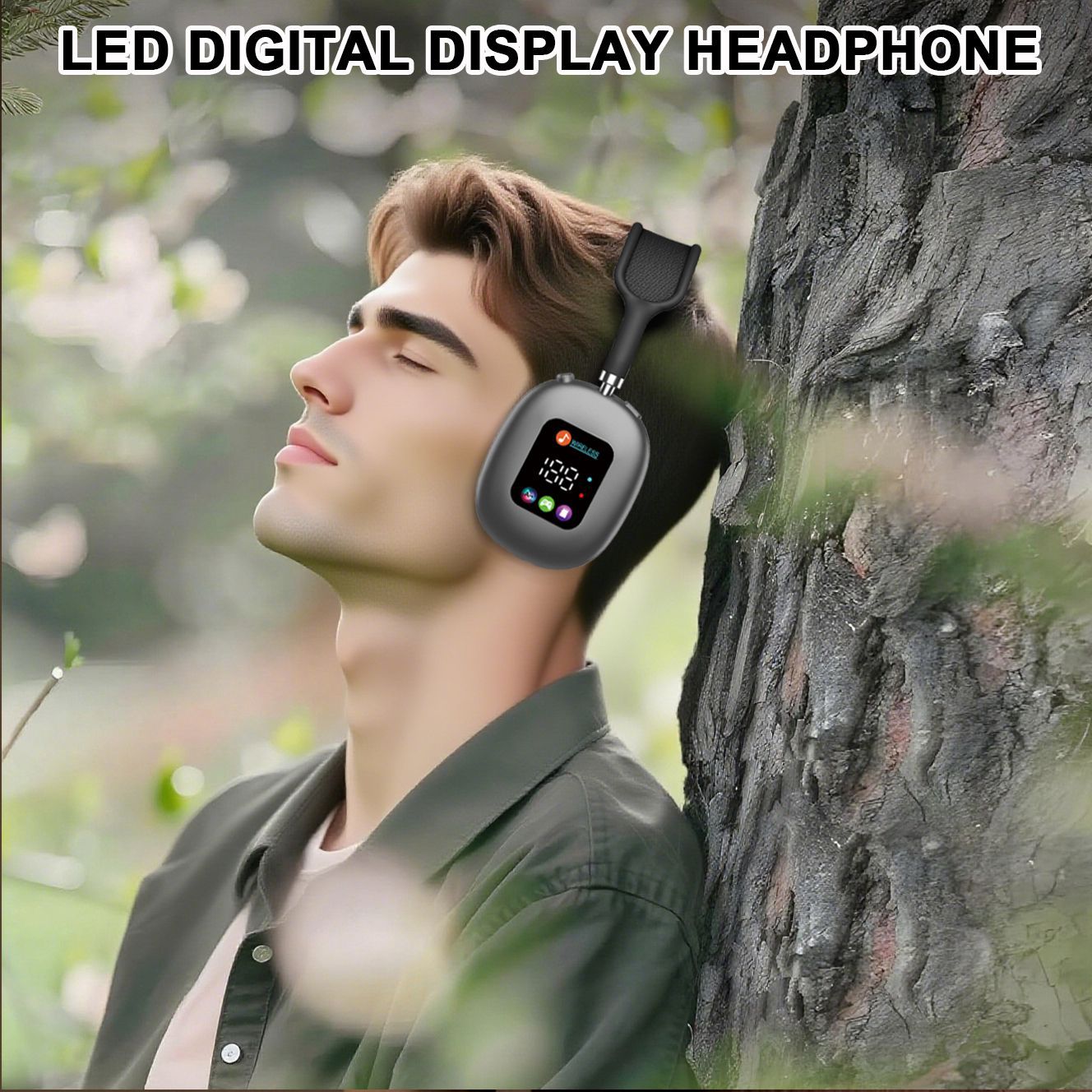 Image of AKZ MAX600 Wireless Bluetooth Headphones – Custom-Molded with RGB Display