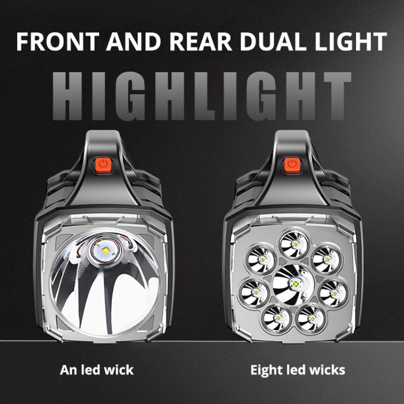 Image of Solar COB LED Searchlight — Portable Multi-Function Flashlight & Outdoor Lamp