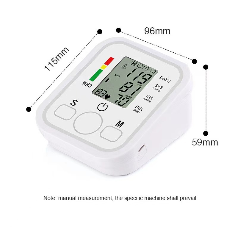 Image of Fully Automatic Upper Arm Digital Blood Pressure Monitor – Medical Grade, Intelligent Electronic Sphygmomanometer for Export (Multi-Language Prompt)