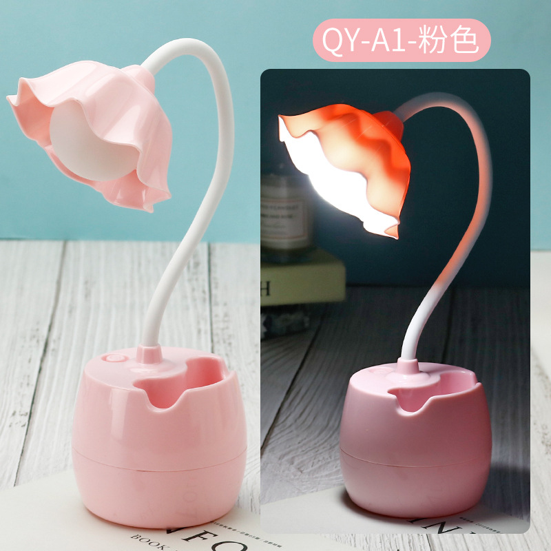 Image of LED Eye Protection Desk Lamp with Pen Holder — Student Study & Reading Lamp